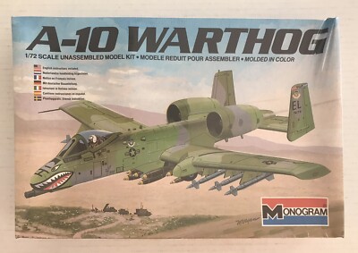 Monogram 1/72 A-10 Warthog Plastic Model Kit 5430 NISB 1983