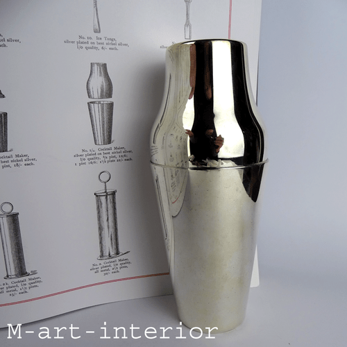 WMF Cocktail SHAKER ~NS Neusilber & Kristall, 🍸Barware, Art Deco, um 1935-1950 - Bild 9 von 9