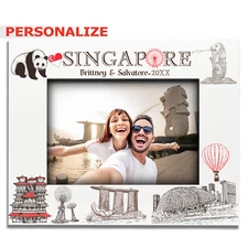 PERSONALIZE-Singapore Theme Picture frame- Vacation Adventures UV Print