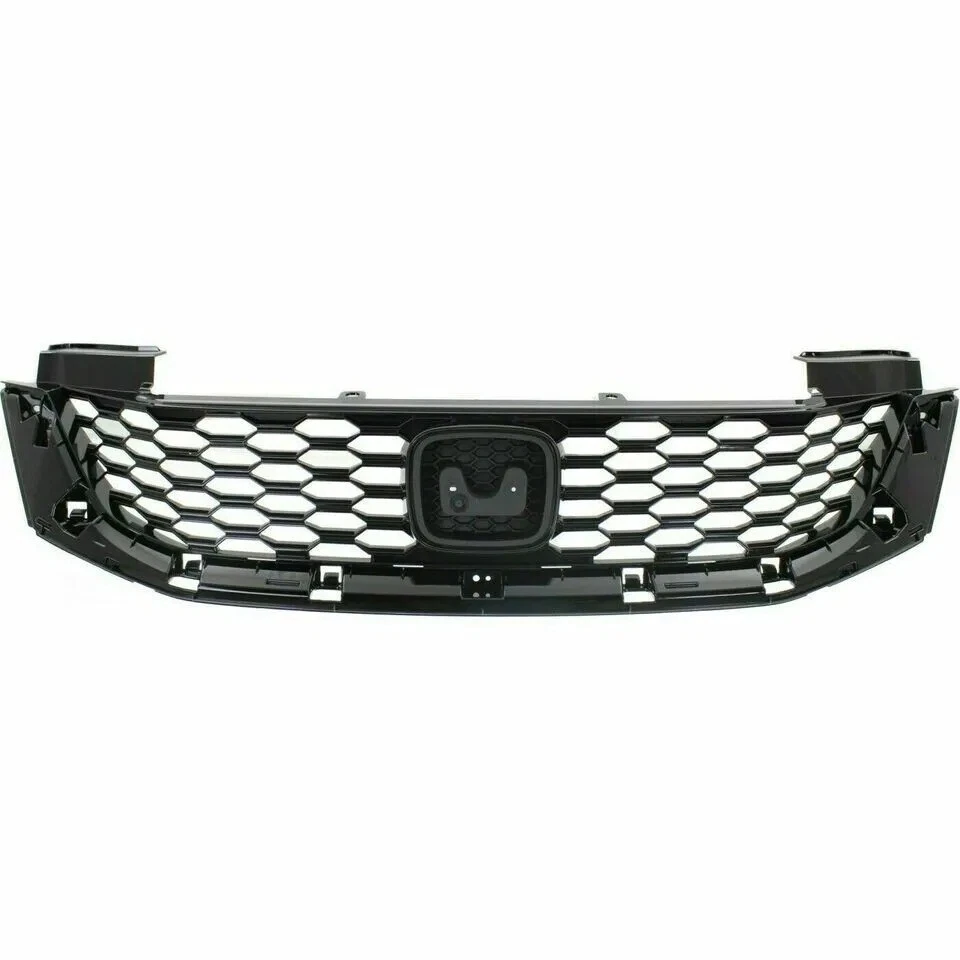 New Front Bumper Upper Lower Grille & Chrome Molding Fits 2013-2015 Honda Accord Foto 3 de 4