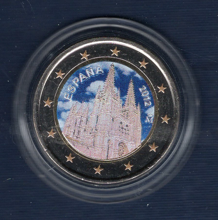 2 euro Commémo Couleur Color - Espagne 2012 Cathédrale Burgos Spain - Photo 1/1