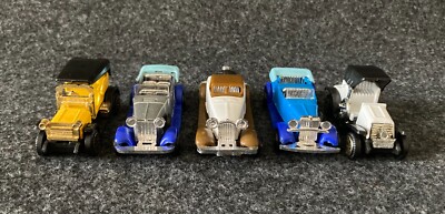 Vintage Motor Force Die Cast Metal Classic 5 Car Lot Lincoln Cadillac Humber