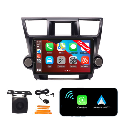 Android Car Stereo For Toyota Highlander 07-14 FM Radio GPS Carplay 64G WiFi BT
