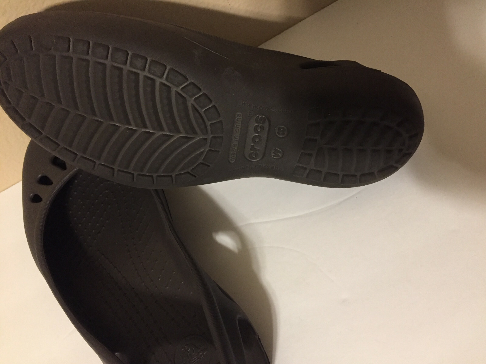 Crocs Women’s Brown Strap Slip On sandals Size 10W S… Gem