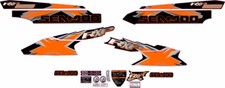 SEADOO RXP X 255 2008 Graphics / Decal / Sticker Kit Custom Black & Orange