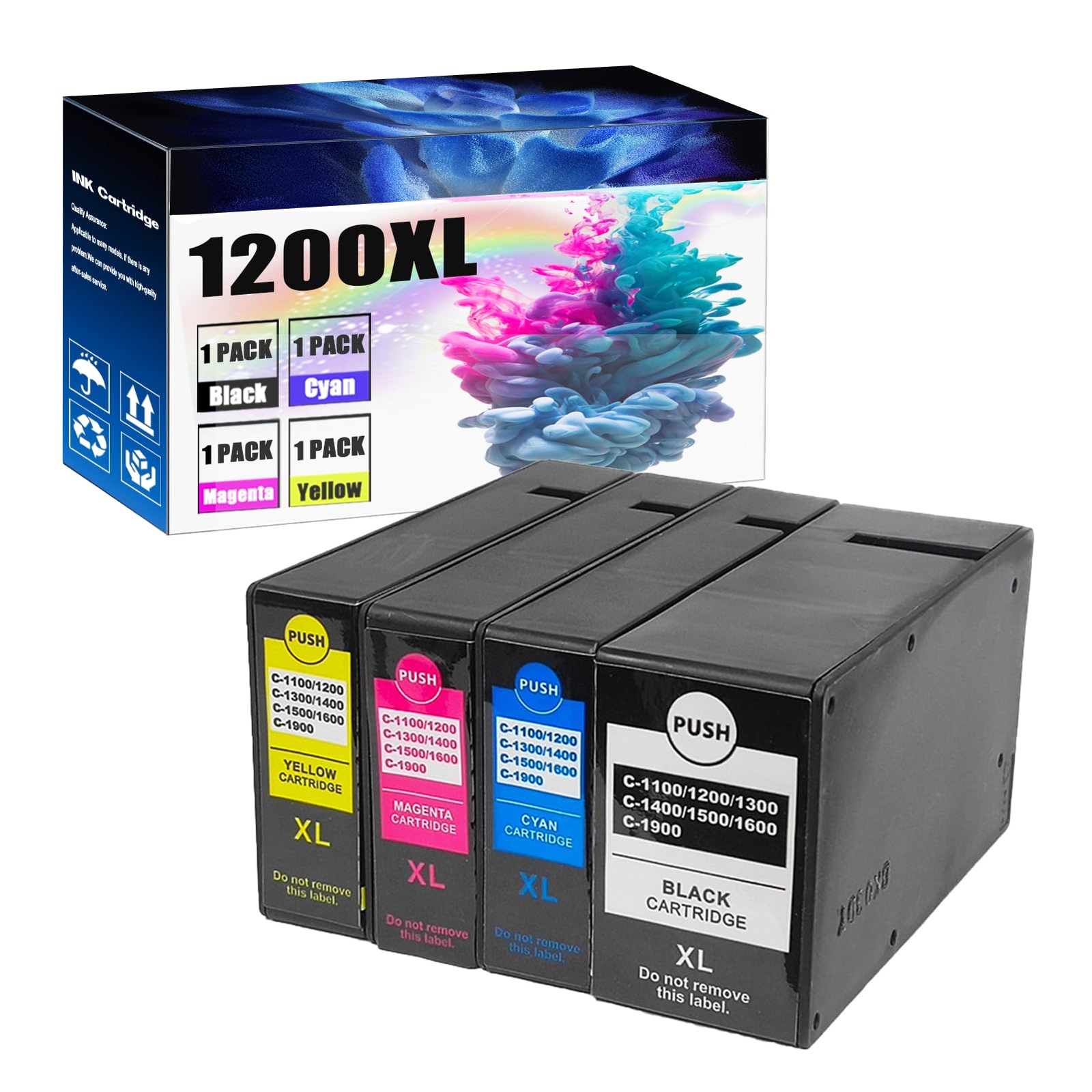 PGI-1200 XL Ink Cartridges Replacements for MB2020 MB2320 MB2050 MB2120