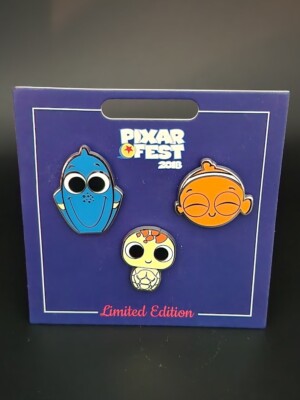 Disney 2018 Pixar Fest Finding Nemo LE 1500 pin set Nemo, Dory, Squirt