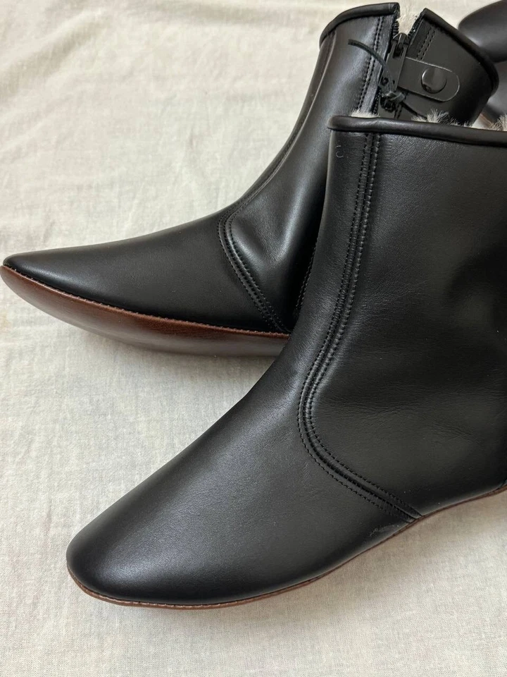 Muslim Leather Ankle Socks, Cow Skin, Sheep Wool ,Handmade, Limited Edition - Image 3 of 4