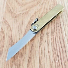 Higonokami Folder Folding Knife 1.5" SK5 Carbon Steel Blade Brass Handle O01
