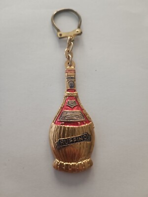 Schlüsselanhänger Chianti Flasche RUFFINO Pontassieve Italy Keychain Vintage 60'