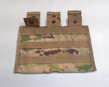 US Military Issue OCP Camouflage MOLLE II 3 Magazine Side X Side Ammo Pouch