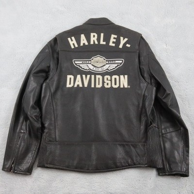 Harley Davidson Lederjacke Herren Gr. 2XL Motorrad Biker Trucker Rider 90s 100th