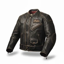New Men’s Indian Motorcycle Vintage Jacket Biker Distressed Black Real Leather