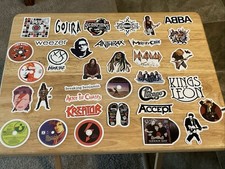 Rock and Roll Bands 35 Piece Sticker Lot B 