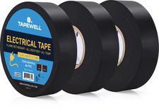 Black Electrical Tape - Professional Grade - 3/4 Inch X 66Ft - PVC Vinyl Electri