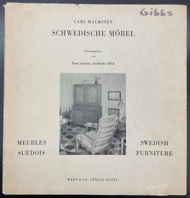 Schwedische Mobel by Carl Malmsten (1954) | Vintage Hardcover | In Swedish