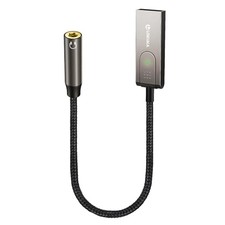 Bluetooth 5.3 to Aux Adapter for Car or Amp, USB to 3.5mm Female Brown