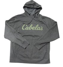 Cabela s Logo Men s Hoodie Sweatshirt Size Medium Gray Green
