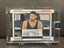 🔥Tim Duncan 2023 Panini One And One Game Worn Quad Patch Auto #7/10 SA