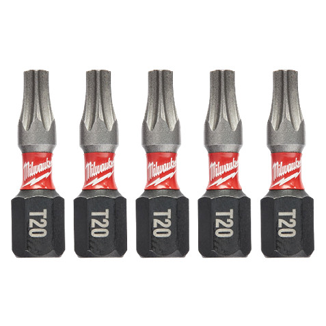 Milwaukee 48-32-4614 SHOCKWAVE Impact Duty 1 TORX T20 Insert Bits, 5PK