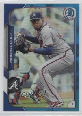 2015 Bowman Chrome Blue Refractor 90/150 Julio Teheran #145 2m4