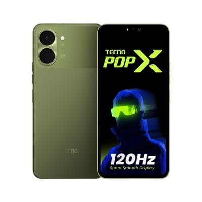 Tecno POP X (Chilly Green, 4GB+64GB) | 120Hz 6.74'' Smooth Display 5000mAh