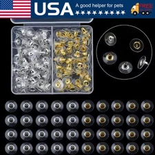 100 Pcs Metal Earring Clutch Jewelry Making Tools Back Stopper Backs with Pad