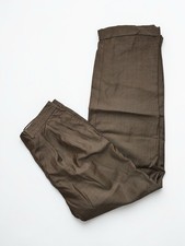 Chaps Ralph Lauren Men Brown Wool Cashmere Dress Pants Pleated