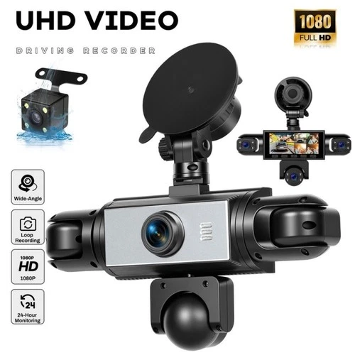 NEW 5-Channel 360° 1080P HD Dash Cam Front Rear Left Right Inside Car Recorder