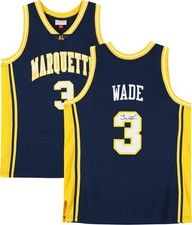 Dwyane Wade Marquette Golden Eagles Signed Mitchell & Ness 2002 Swingman Jersey