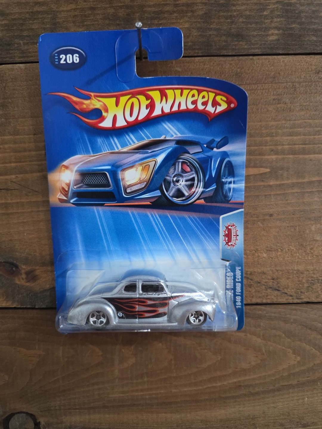 HOT WHEELS PRIDE RIDES SERIES 1940 FORD COUPE IN SILVER 2004 #206
