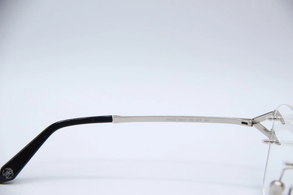 NUEVAS GAFAS ROBERTO CAVALLI VRC 022 COL. 0579 MONTURAS AUTÉNTICAS PLATEADAS 58-17 Foto 3 de 4