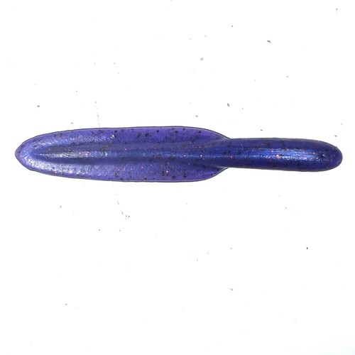 15 handgegossene 4,5 Zoll Sensenmann Kunststoff Würmer. "Purple Neon Crawler" - Bild 3 von 4