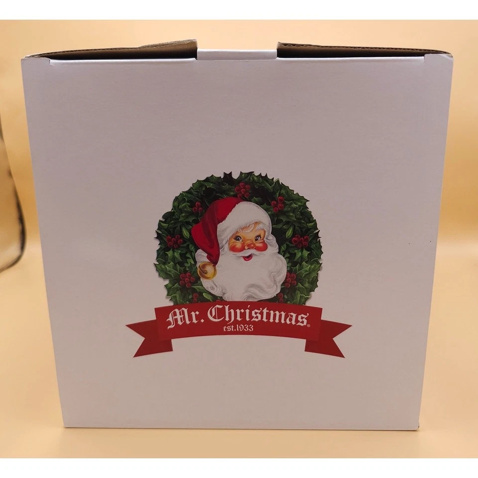 Mr Christmas Carrusel Animado Reno Árbol Topper LED Estrella Enchufe Gira Foto 4 de 4