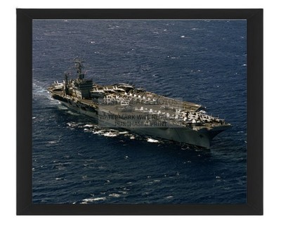 USS CARL VINSON AIRCRAFT CARRIER PACIFIC OCEAN 1984 8X10 FRAMED PHOTO