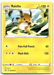 Raichu 066/202 Sword & Shield Base Set Rare