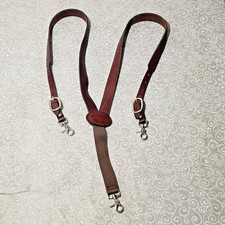 Amish made Y-Back Suspenders Men's Adjustable Brown Basketweave Trigger-Snap