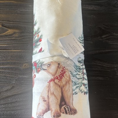 Pottery Barn Enchanted Forest Table Throw 50'' SQ Christmas NWT