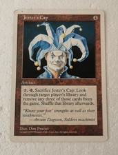 JESTER'S CAP JUMBO 6 x 9 PROMO CARD - VINTAGE MAGIC THE GATHERING 1997