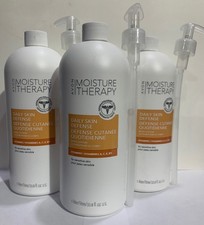 Lot of 3 Avon Moisture Therapy Daily Skin Defense Body Lotion 33.8oz With Pumps