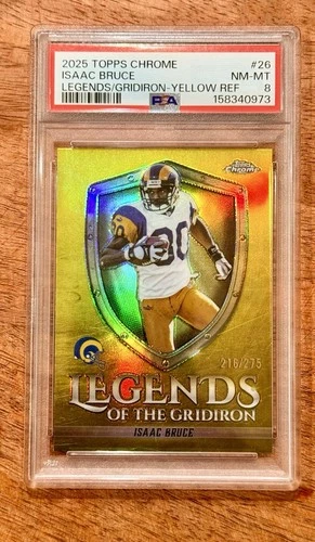 2025 Topps Chrome Isaac Bruce Yellow Refractor (RAW)