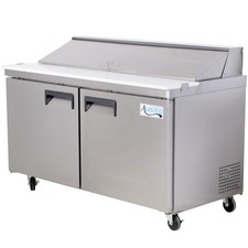 60" 2 Door Refrigerated Sandwich Prep Table