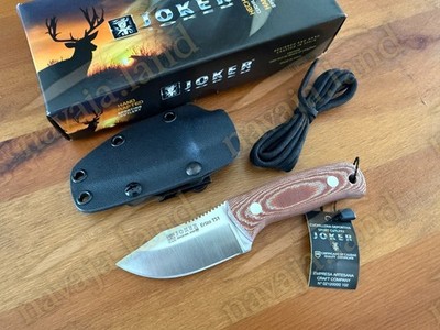 Joker Erizo TS1 2.95'' Bohler N695 Steel Blade Fixed Knife Micarta Kydex Sheath