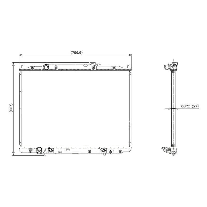 For Honda Ridgeline 2006-2008 Denso Engine Coolant Radiator Foto 2 de 2