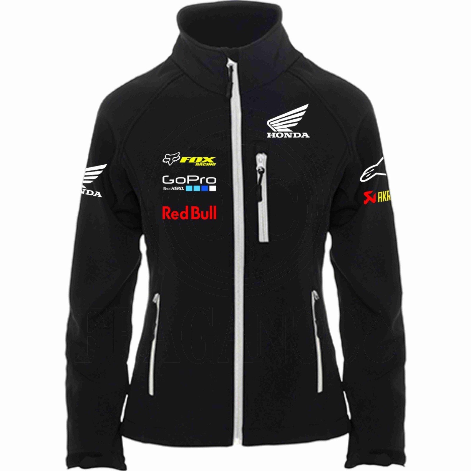 Chaqueta negra moto Honda. Cortavientos moto softshell hombre y mujer. Nuevo