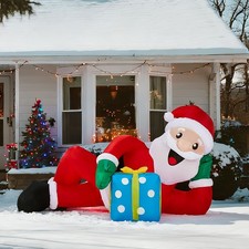 Christmas Santa Claus Inflatable 5.8-10 FT Tall Decoration Outdoor Air Blown