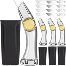 4 Pcs Fixed Blade Navajas para Roofing Utility Knives Heavy Duty 4PC, Silver