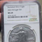 U.S. Mint American Eagle Silver Coin 2022 1 oz .999 Business NGC MS 69
