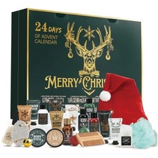 Rinse&Robust RRBCONON001 Christmas 2025 Advent Calendar, 24-Piece Men's Beard