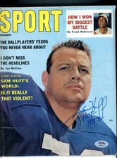 Sam Huff PSA DNA Signed  1961 Sport Magazine Autograph HOF 1982